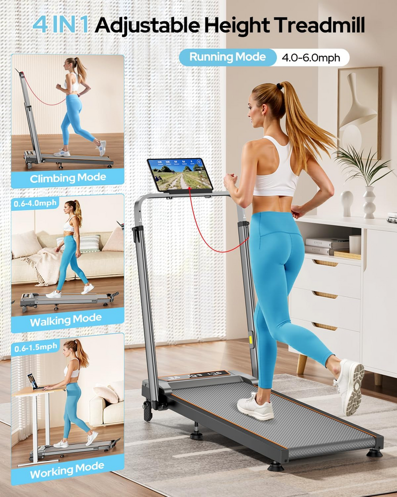 Load image into Gallery viewer, Walking Pad Treadmill with Incline Handle Bar , 2.5HP Portable Treadmill for Home
