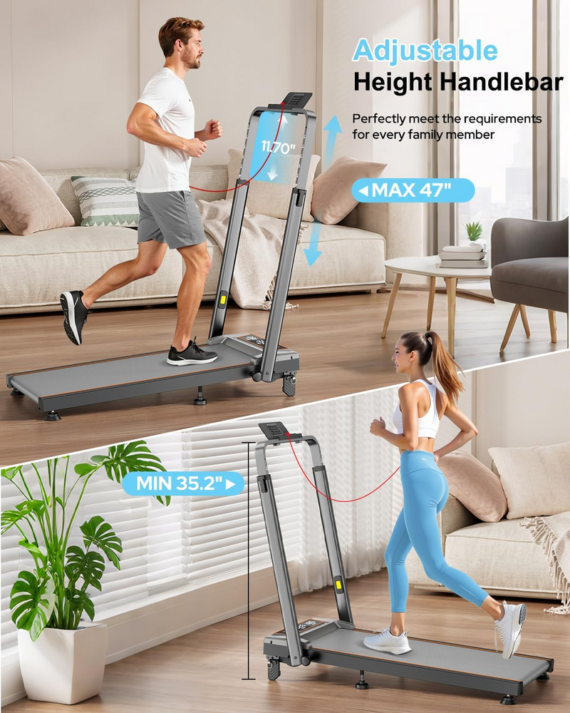 Load image into Gallery viewer, Walking Pad Treadmill with Incline Handle Bar , 2.5HP Portable Treadmill for Home