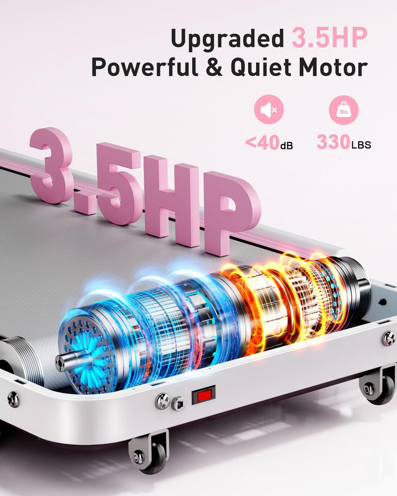 Load image into Gallery viewer, Foldable Treadmill with 8% Incline, Upgrade 3.5HP Low Noise Walking Pad Treadmill with Handle Bar