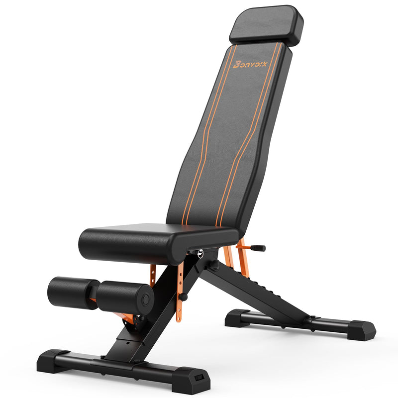 Load image into Gallery viewer, 1000LBS Adjustable Weight Bench - Foldable Flat/Incline Bench for Home Gym Strength Training with 36" Backrest and Heavy - Duty Steel Frame - Rayspace
