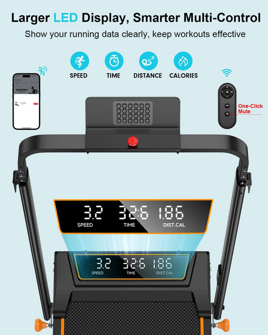 Walking Pad Treadmill with 12% Incline &  Adjustable Height , 4 in 1 Folding Under Desk Treadmill