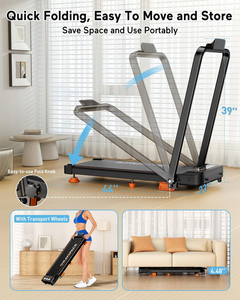 Load image into Gallery viewer, 2025 Upgrade Walking Pad Treadmill with 8% Incline &amp; Handle Bar , 3.5HP Portable Treadmill for Home Small - Rayspace
