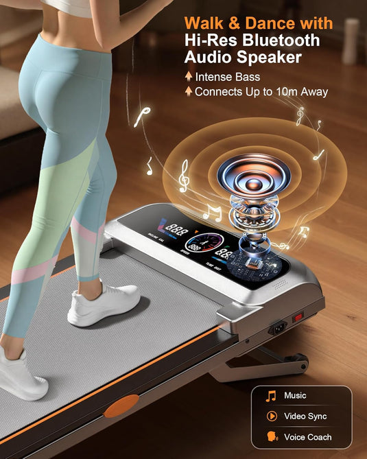 Rayspace 4-in-1 Walking Pad with 15% Auto Incline