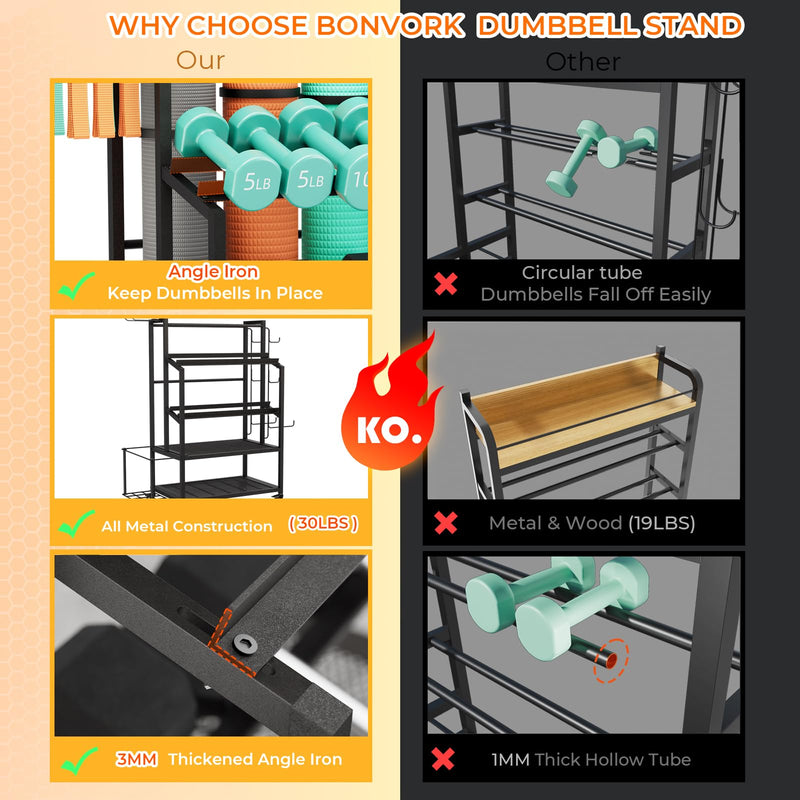 Load image into Gallery viewer, 600LBS Dumbbell Rack - Adjustable Weight Stand with Wheels for Home Gym Storage - Rayspace
