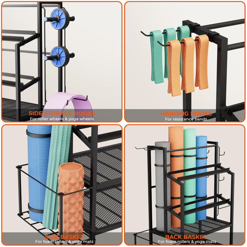 Load image into Gallery viewer, 600LBS Dumbbell Rack - Adjustable Weight Stand with Wheels for Home Gym Storage - Rayspace
