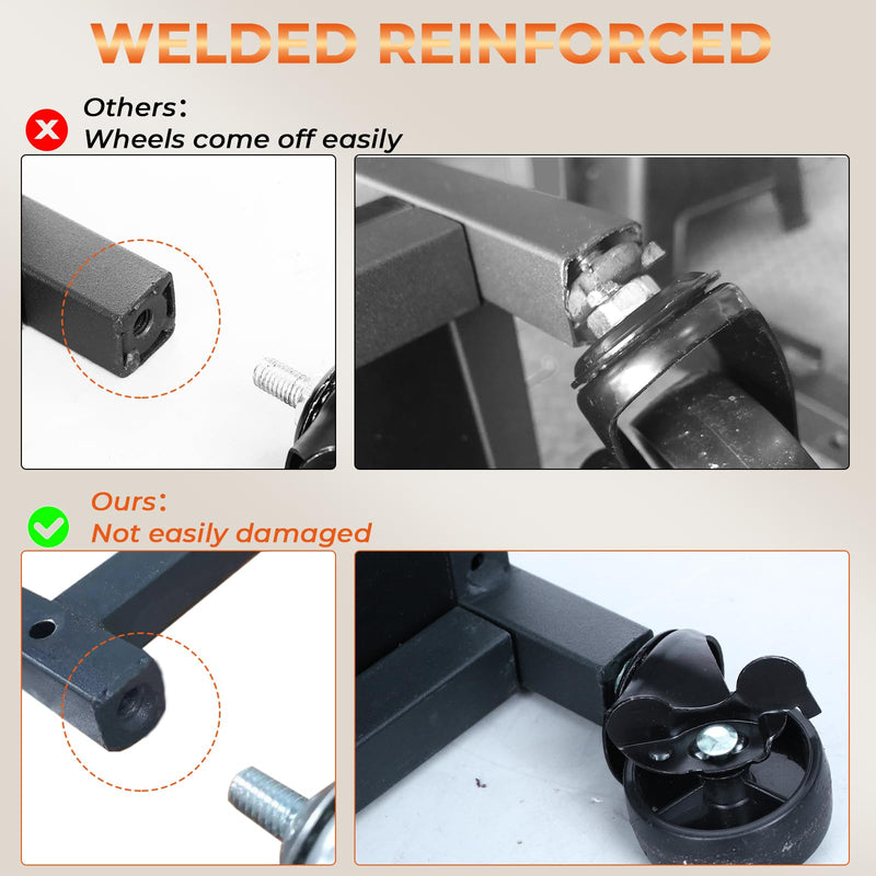 Load image into Gallery viewer, 600LBS Dumbbell Rack - Adjustable Weight Stand with Wheels for Home Gym Storage - Rayspace
