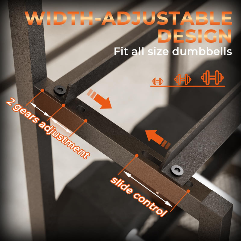 Load image into Gallery viewer, 600LBS Dumbbell Rack - Adjustable Weight Stand with Wheels for Home Gym Storage - Rayspace
