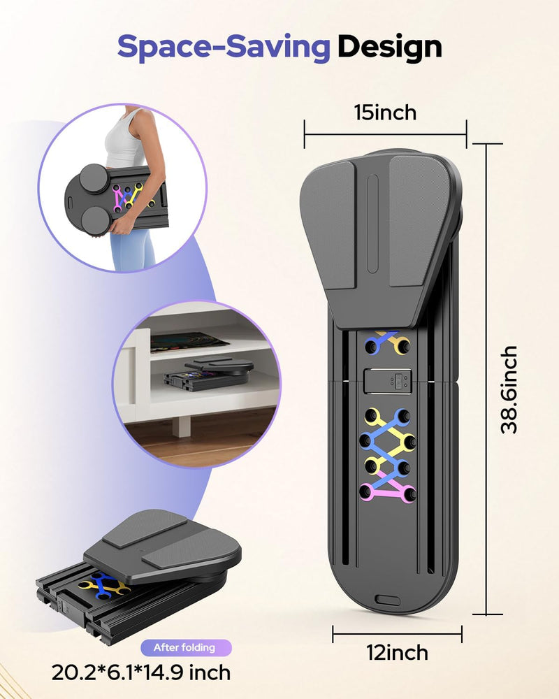 Load image into Gallery viewer, Pilates Board, Foldable Pilates Reformer Set 7 in 1 Multi-Purpose pilates equipment for Women Full Body Workouts at Home
