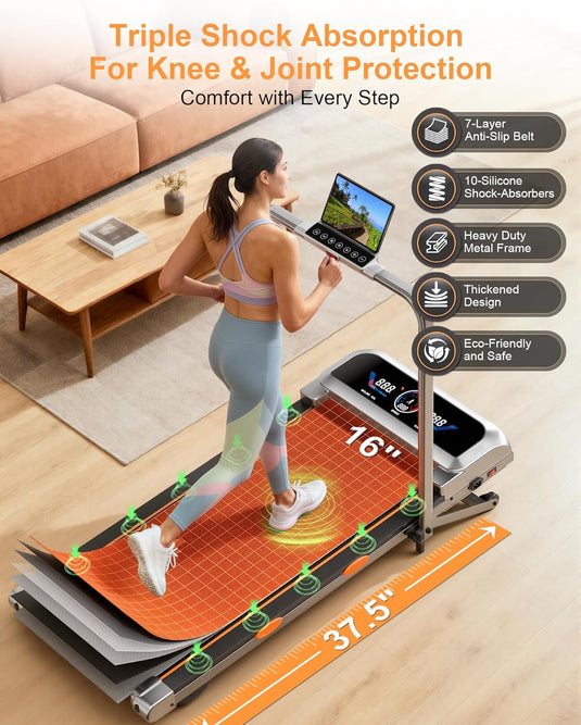 Rayspace 4-in-1 Walking Pad with 15% Auto Incline