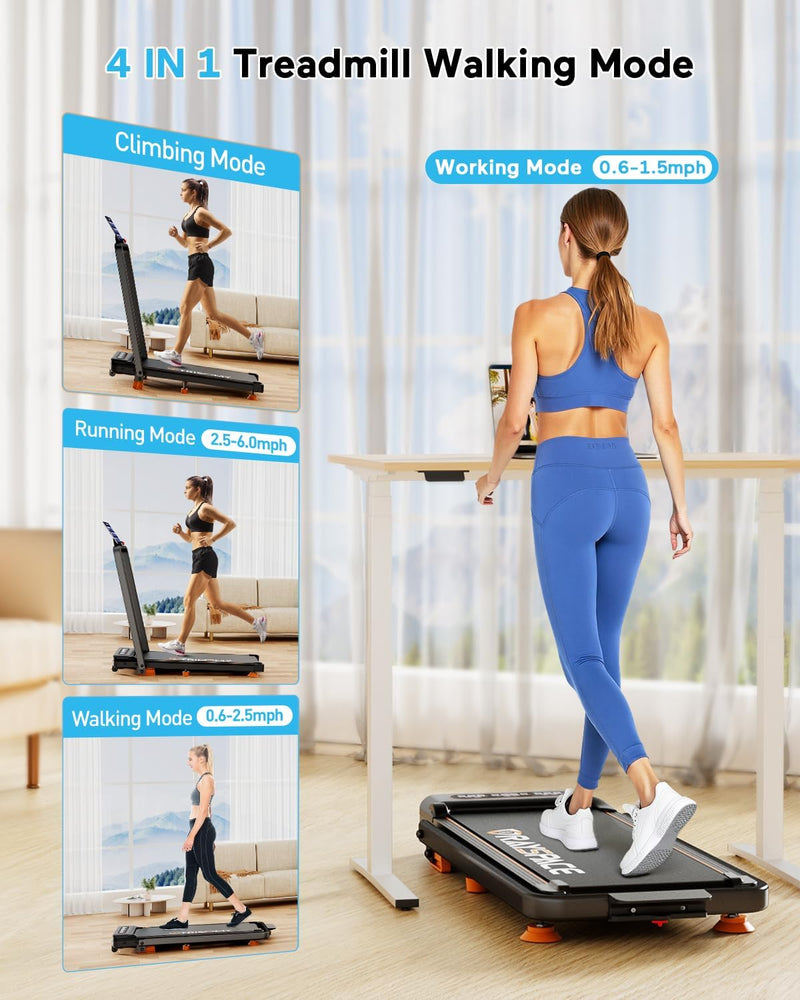 Load image into Gallery viewer, 2025 Upgrade Walking Pad Treadmill with 8% Incline &amp; Handle Bar, 3.5HP Portable Treadmill for Home Small
