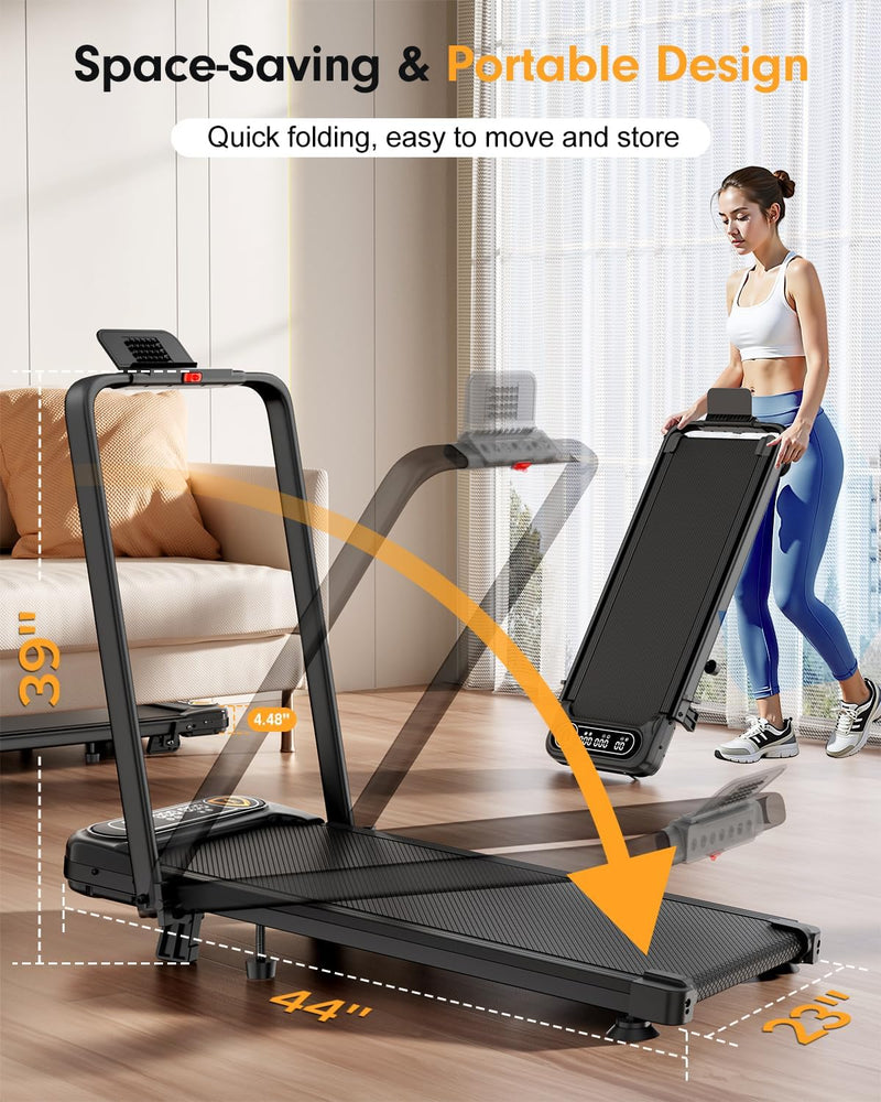 Load image into Gallery viewer, Walking Pad with 8% Incline, Upgrade 3.5HP Low Noise Treadmill with Handle Bar
