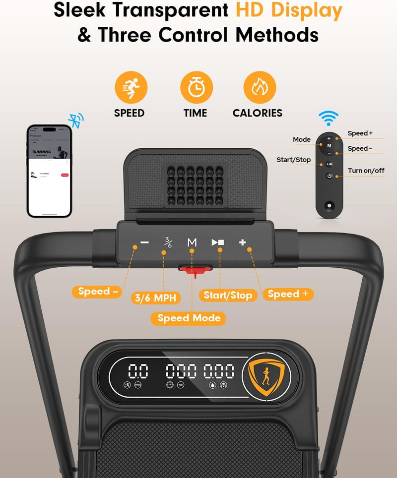Load image into Gallery viewer, Walking Pad with 8% Incline, Upgrade 3.5HP Low Noise Treadmill with Handle Bar
