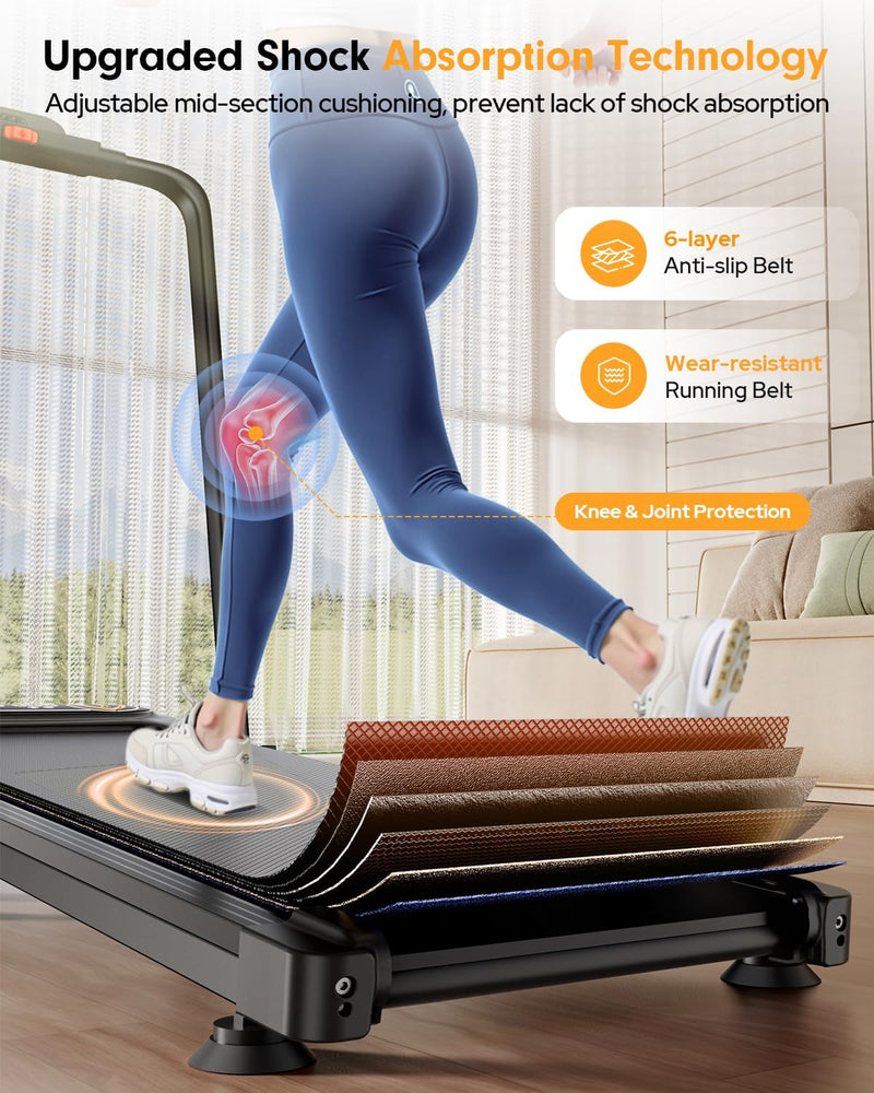 Load image into Gallery viewer, Walking Pad with 8% Incline, Upgrade 3.5HP Low Noise Treadmill with Handle Bar
