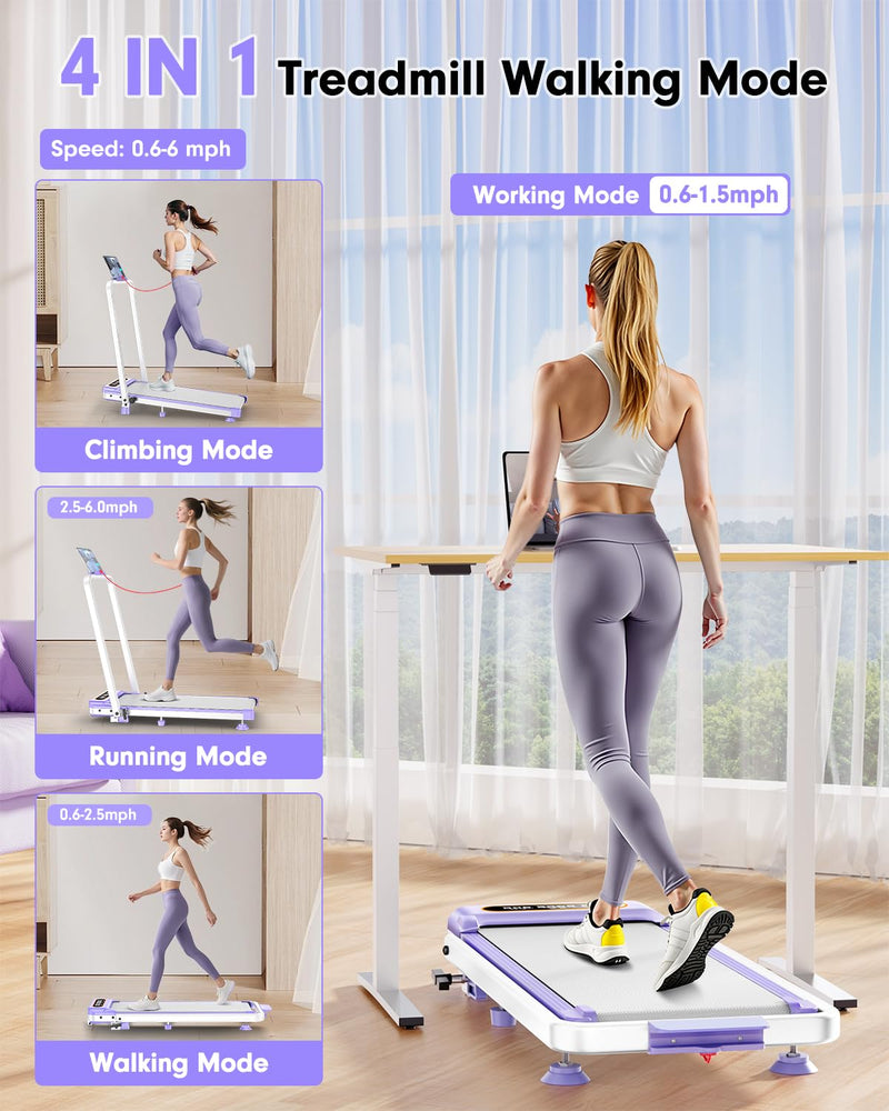 Load image into Gallery viewer, Walking Pad with 10% Incline, 3.5HP Lower Noise Than Other, Walking Pad Treadmill with Handle Bar
