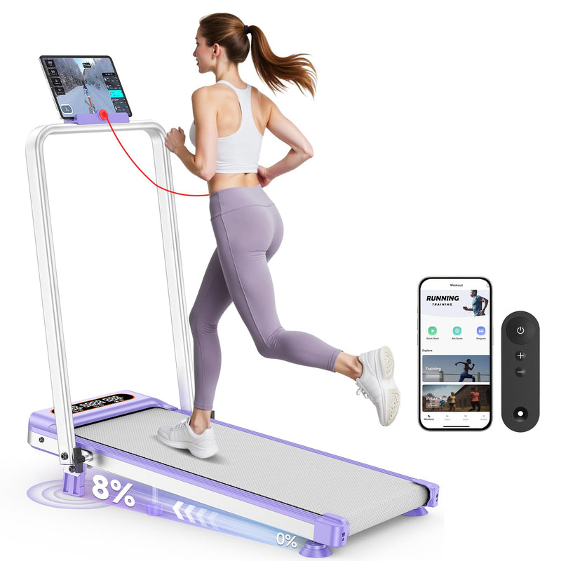 Load image into Gallery viewer, Walking Pad with 10% Incline, 3.5HP Lower Noise Than Other, Walking Pad Treadmill with Handle Bar
