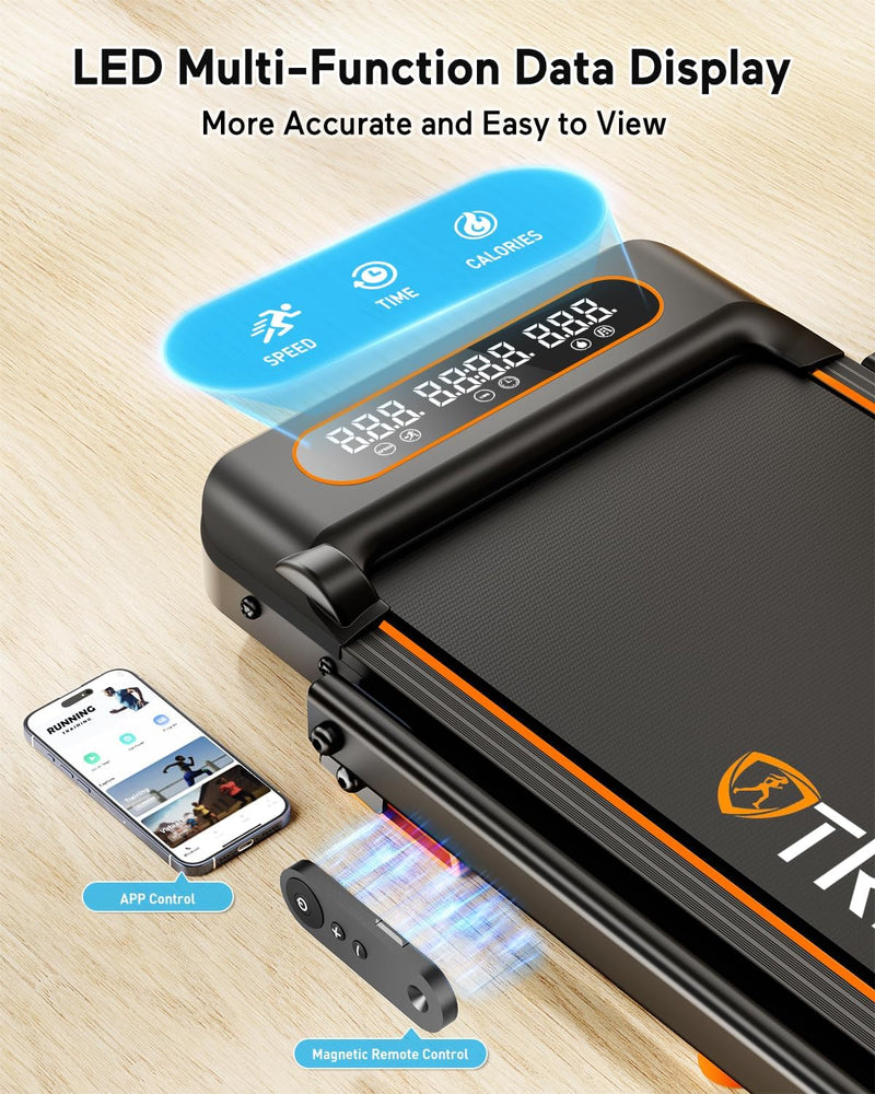 Load image into Gallery viewer, Walking Pad Treadmill with 8% Incline &amp; Handle Bar, 3.5HP Portable Treadmill for Home
