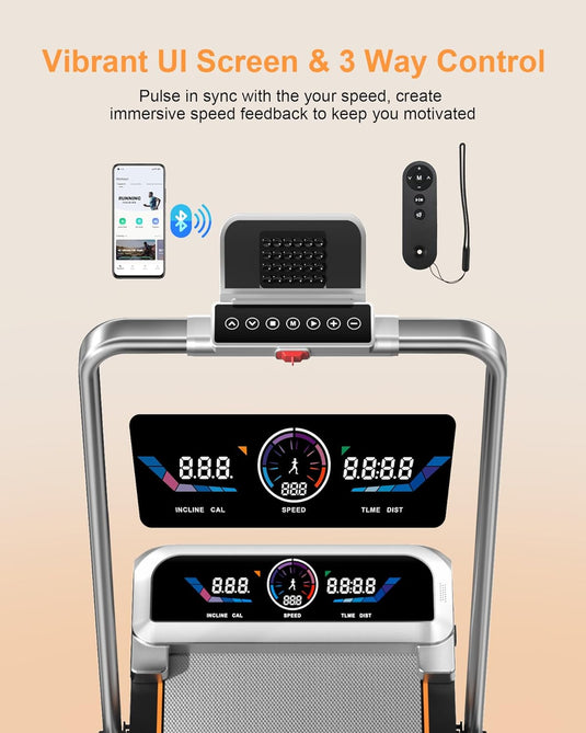 Rayspace 4-in-1 Walking Pad with 15% Auto Incline