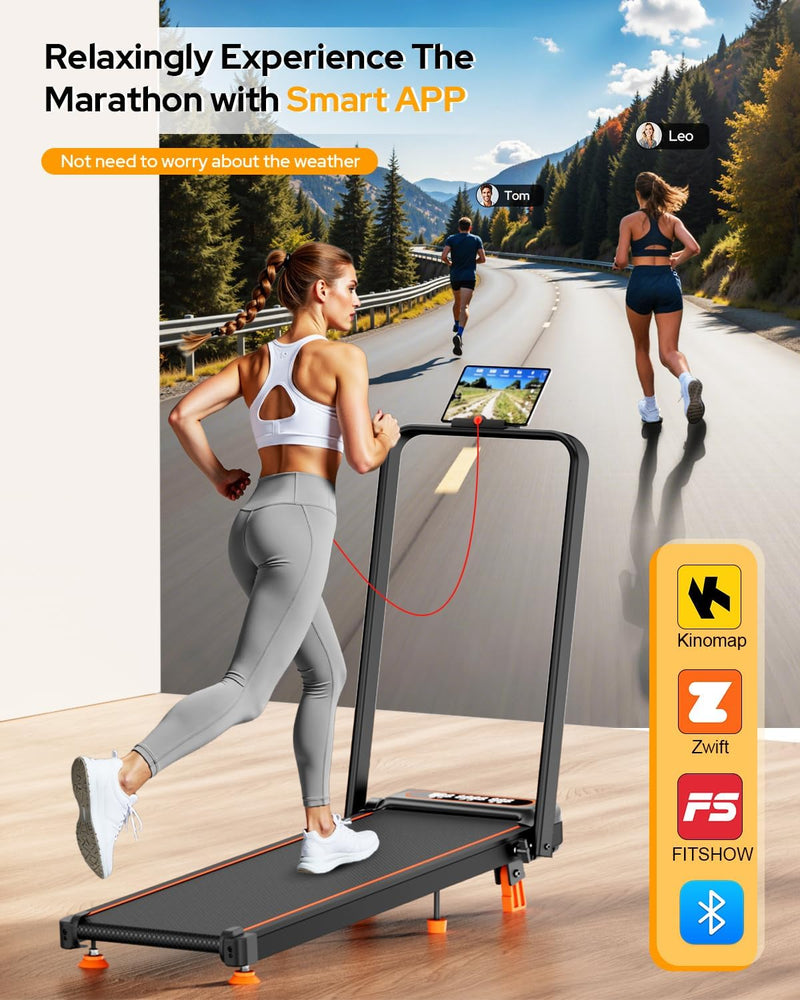 Load image into Gallery viewer, Folding Walking Pad with 12% Incline/RGB Light/Dual Screen Display , 3.5HP Treadmills for Home - Rayspace
