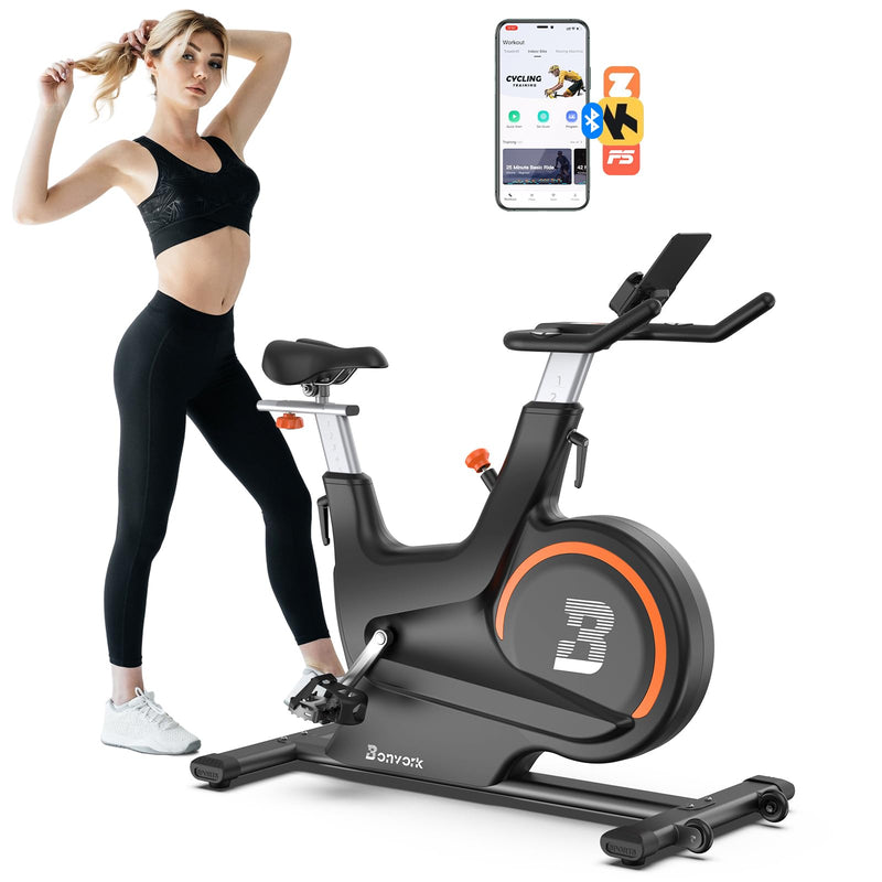 Load image into Gallery viewer, Magnetic Exercise Bike with 2 Seats - Silent Belt Drive Stationary Bike for Home Gym, 40LB Flywheel Indoor Cycling Bike for Workout Training - Rayspace
