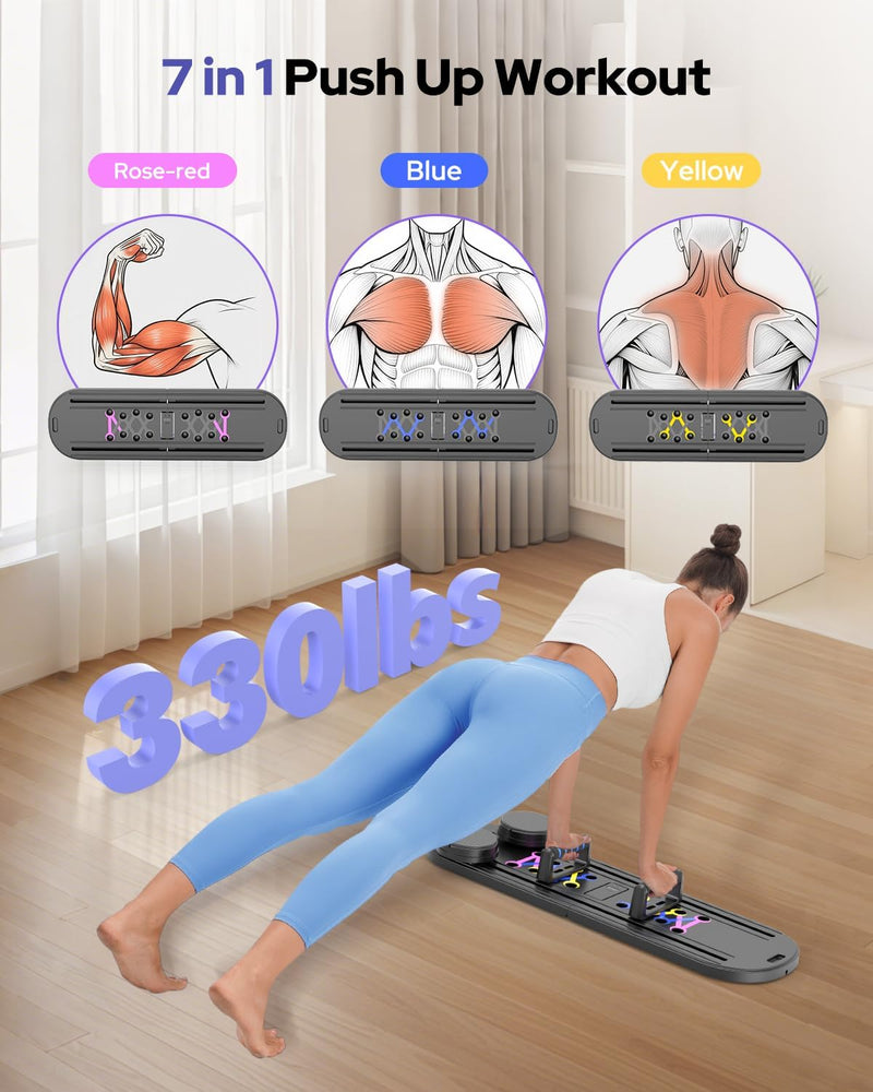 Load image into Gallery viewer, Pilates Board , Foldable Pilates Reformer Set 7 in 1 Multi - Purpose pilates equipment for Women Full Body Workouts at Home - Rayspace
