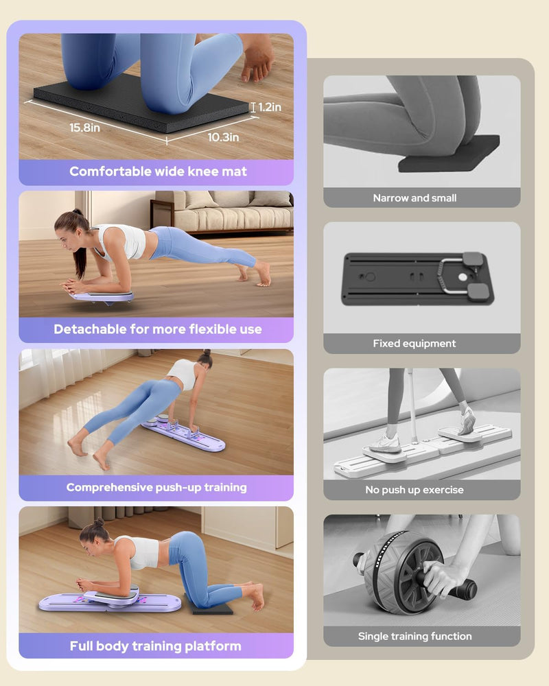 Load image into Gallery viewer, Pilates Board , Foldable Pilates Reformer Set 7 in 1 Multi - Purpose pilates equipment for Women Full Body Workouts at Home - Rayspace
