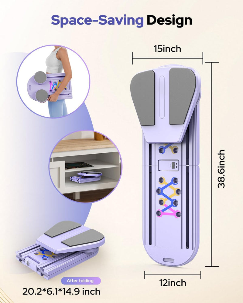 Load image into Gallery viewer, Pilates Board , Foldable Pilates Reformer Set 7 in 1 Multi - Purpose pilates equipment for Women Full Body Workouts at Home - Rayspace
