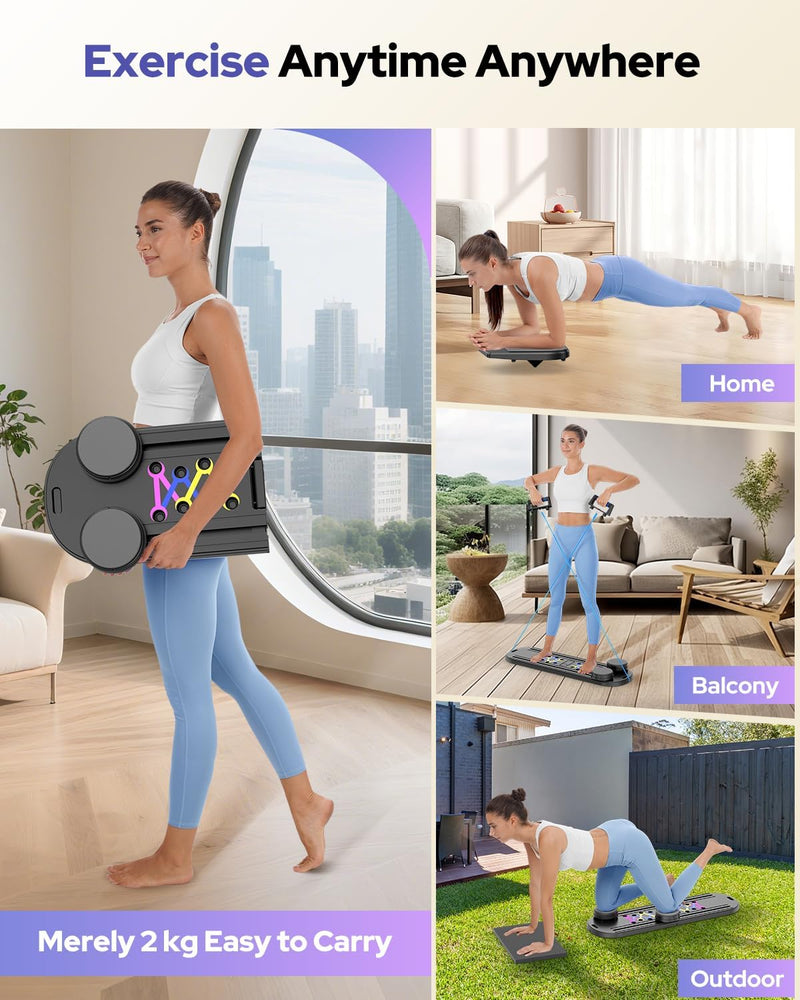Load image into Gallery viewer, Pilates Board , Foldable Pilates Reformer Set 7 in 1 Multi - Purpose pilates equipment for Women Full Body Workouts at Home - Rayspace
