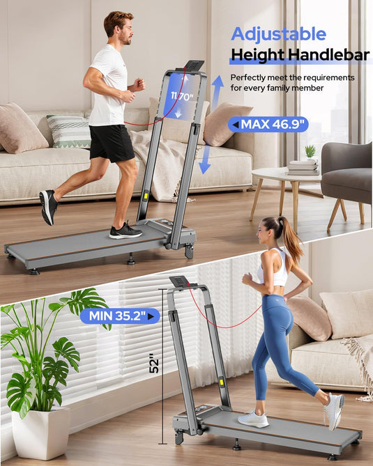 Walking Pad Treadmill with 12% Incline & Adjustable Height - Rayspace