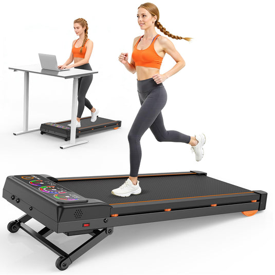 Walking Pad Treadmill with 15% 12 - Level Auto Incline, 450 lbs Capacity UI Screen, 3.5HP Quiet Under Desk Treadmill - Rayspace
