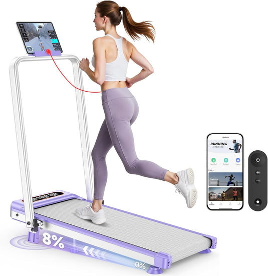Walking Pad with 8% Incline , 3.5HP Lower Noise Than Other, Walking Pad Treadmill with Handle Bar, Portable Treadmills for Home - Rayspace