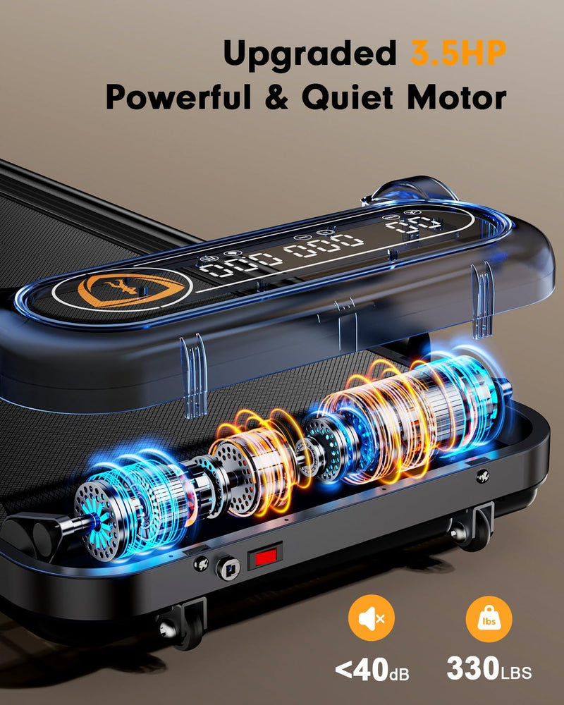 Load image into Gallery viewer, Walking Pad with 8% Incline , Upgrade 3.5HP Low Noise Treadmill with Handle Bar - Rayspace
